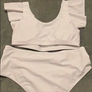 Swim - Women’s White Crisscross Swimsuit Swim - Women’s White Crisscross Swimsuit